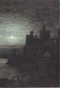 Conway Castle,Moonrise (mk37) Arthur e.grimshaw